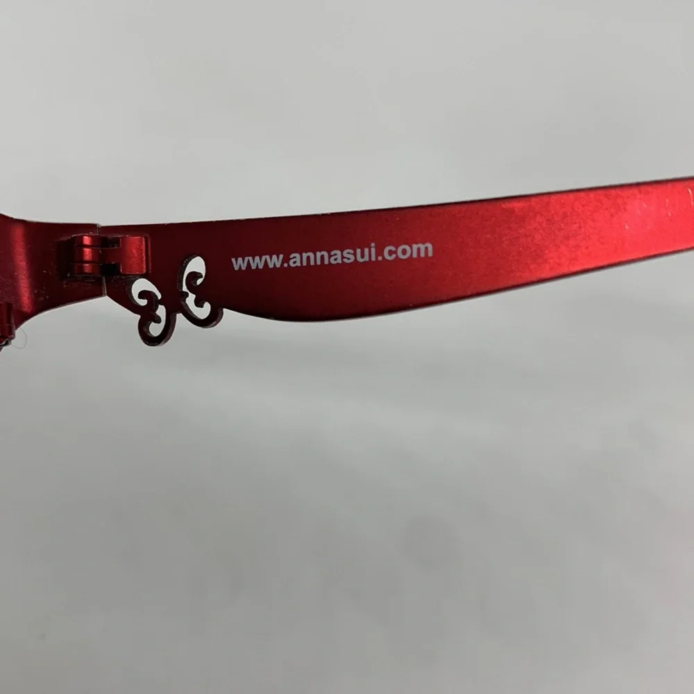 Anna Sui Glasses Red Burgundy D1X AS182 276 54 17 140 Butterfly Feminine Casual
